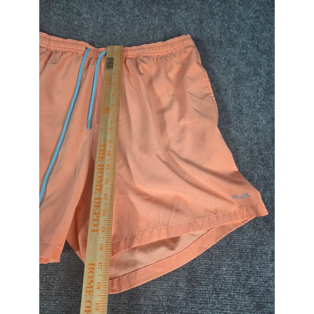 Huk Performance Fishing Shorts Mens XL Peach Coral Quick Dry‎ Mesh Lined Trunks